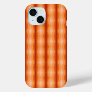 Coque Pour iPhone 15 Nuances D'Art Abstrait Géométrique Orange