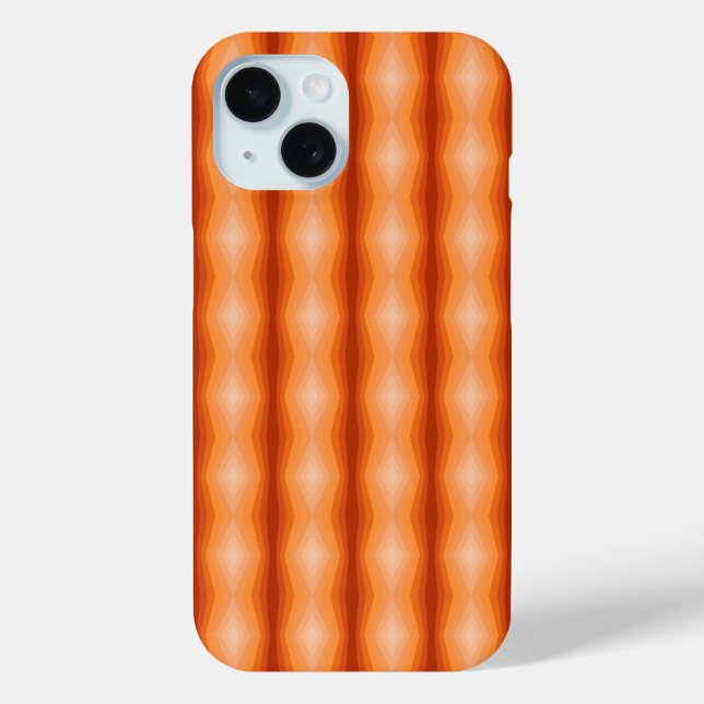 Coques Case-Mate iPhone Nuances D'Art Abstrait Géométrique Orange (Verso)