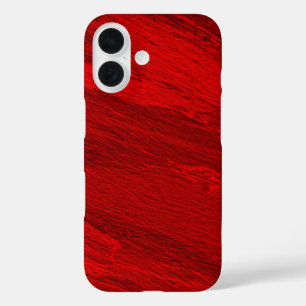Coques iPhone 16 nuances diagonales Abstraites de conception rouge