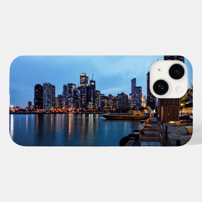 Coques Case-Mate iPhone Nuit À Navy Pier (Verso (horizontal))