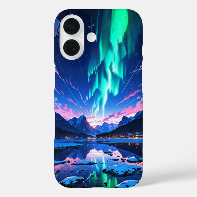 Coques Case-Mate iPhone Nuit Aurora d'hiver (Verso)