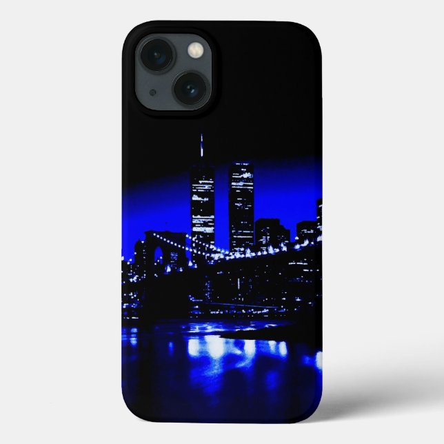 Coques Case-Mate iPhone Nuit bleue à New York (Verso)
