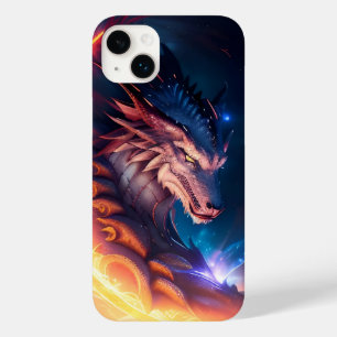 Coque Pour iPhone 14 Plus Nuit de feu Dragon Scape