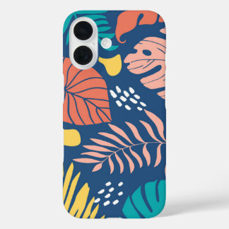 Coques iPhone 16 Nuit de jardin tropical