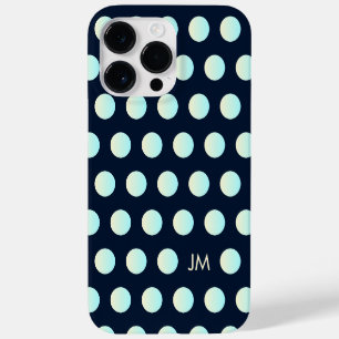 Coque Pour Pour iPhone 14 Pro Max Nuit de Monogramme Cyclique Jaune Polka Personnali