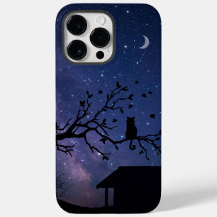 Coque Pour Pour iPhone 14 Pro Max Nuit d'illustration bleue