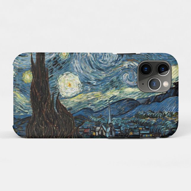 Coques Case-Mate iPhone Nuit étoilée par Van Gogh (Dos (Horizontal))