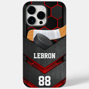 Coque Pour Pour iPhone 14 Pro Max Numéro et nom de hockey américain personnalisé