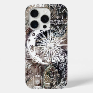 Coque iPhone 15 Pro Numérologie Chanceuse Manifestation Magie Galaxie 