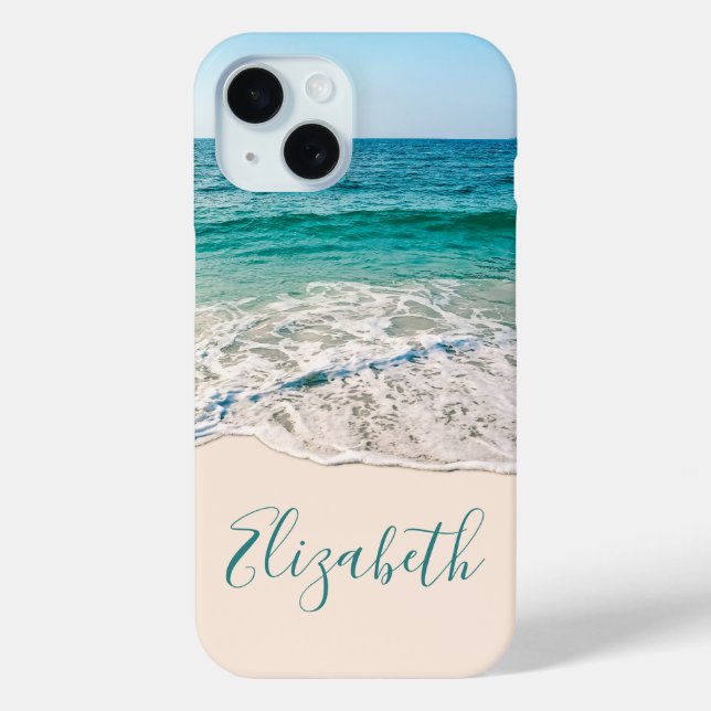 Coques Case-Mate iPhone Ocean Beach Shore pour ajouter votre nom (Verso)