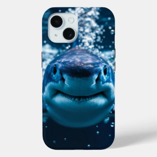 Coque Pour iPhone 15 Ocean's Smile: The Great White's Greeting