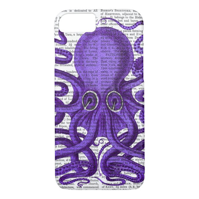 Coques Case-Mate iPhone Octopus pourpre (Dos)