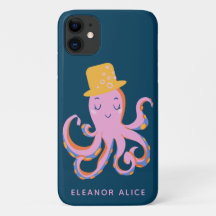 Octopus rose Quirky Dancing Animal Personnalisé