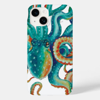 Coque Pour iPhone 14 Octopus Turquoise aquarelle Art