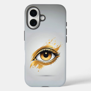 Coques iPhone 16 Oeil doré côté gauche
