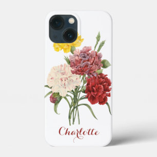 iPhone 13 Mini Case Œillets anciens Dianthus Fleurs de jardin Redoute