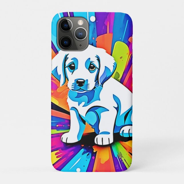 Coques Case-Mate iPhone Oeuvre d'art de Chien Vibrant (Dos)