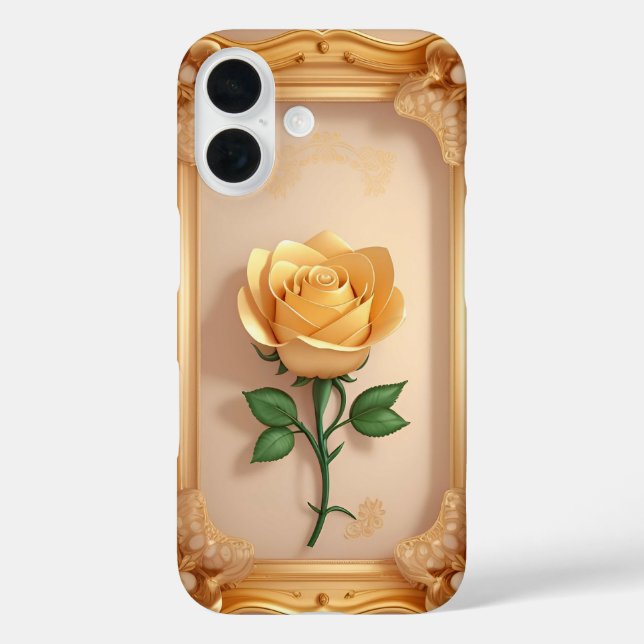Coques Case-Mate iPhone Œuvre d'art Rose Dorée (Verso)