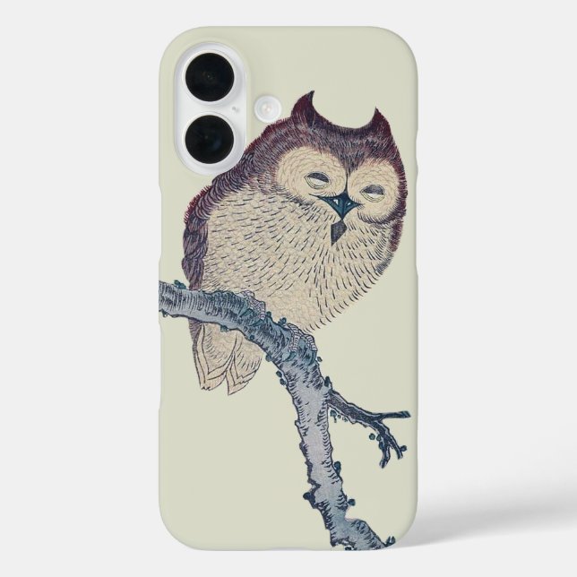 Coques Case-Mate iPhone Oeuvre de nuit japonaise de la Chouette couchée (Verso)