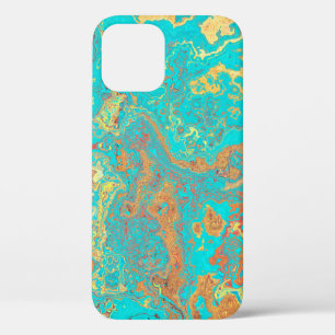 Case-Mate iPhone Case OEuvre d'or en marbre peint en brosse sèche. ABSTR