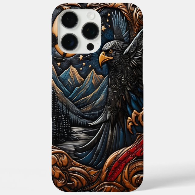 Coques Case-Mate iPhone Oeuvre majestueuse d'aigle sauvage (Verso)