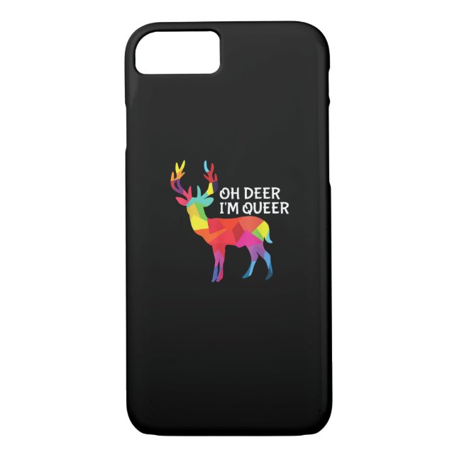 Coques Case-Mate iPhone Oh Deer Queer Funny Pun LGBT Pride Design (Dos)