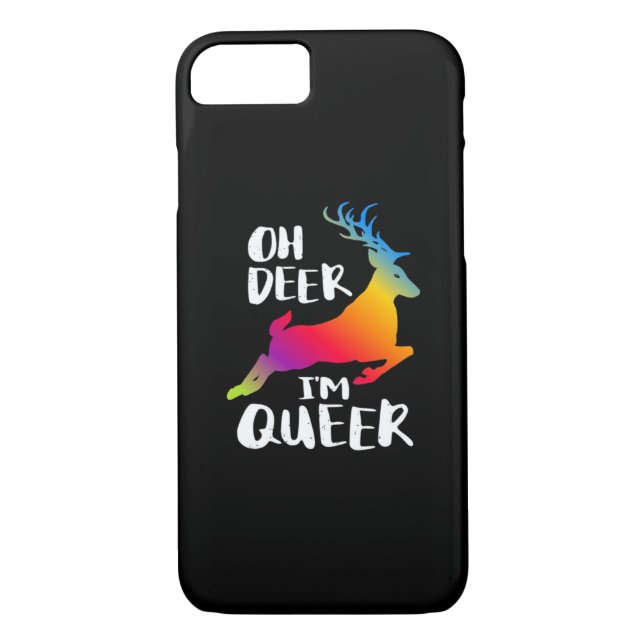Coques Case-Mate iPhone Oh Deer Queer Pride Minimal Artistic Style  (Dos)