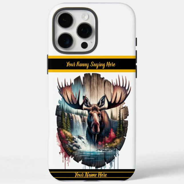 Coques Case-Mate iPhone Oie majestueuse debout près d'une cascade (Verso)