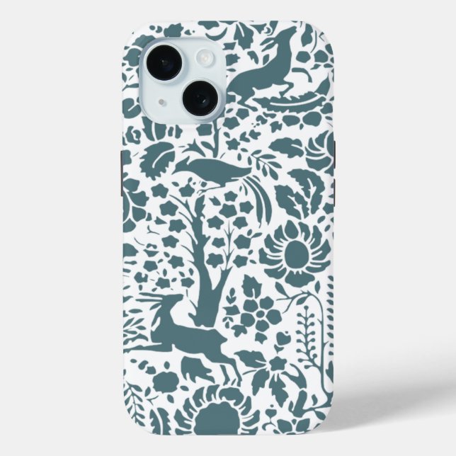 Coques Case-Mate iPhone Oiseau, Cerf, motif folklorique des arbres (Verso)