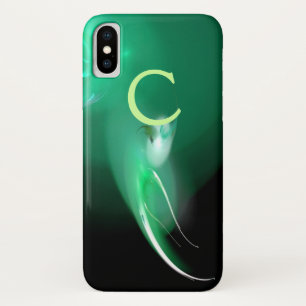 COQUE iPhone X OISEAU CLAIR EN MONOGRAM VERT