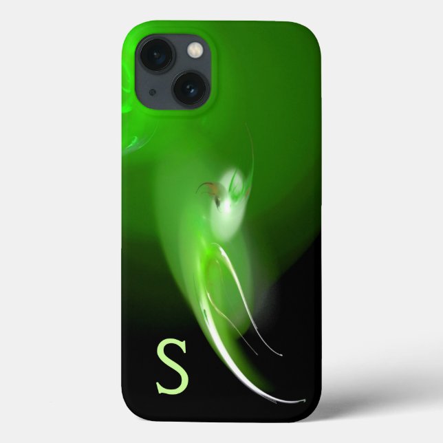 COQUES Case-Mate iPhone OISEAU CLAIR, MONOGRAMME ABSTRAIT VERT NOIR (Verso)