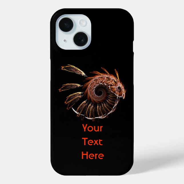 Coques Case-Mate iPhone Oiseau de feu fractal (Verso)