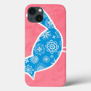 Coques Pour iPhone Oiseau décoratif avec des motifs sur l'arrière -