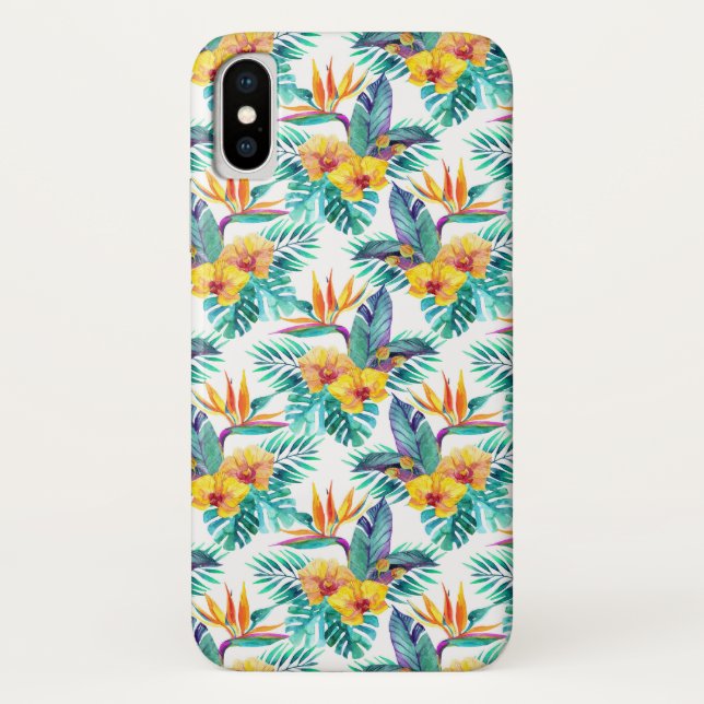 Coques Case-Mate iPhone Oiseau du paradis et du motif d'orchidée (Dos)