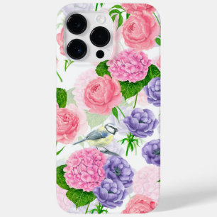 Coque Pour Pour iPhone 14 Pro Max Oiseau et fleurs