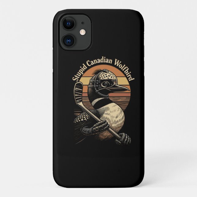 Coques Case-Mate iPhone Oiseau loup canadien stupide (Dos)