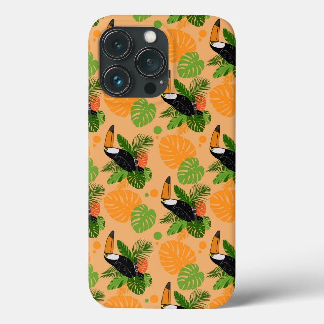 Coques Case-Mate iPhone Oiseau tropical Toucan Motif sans couture (Verso)
