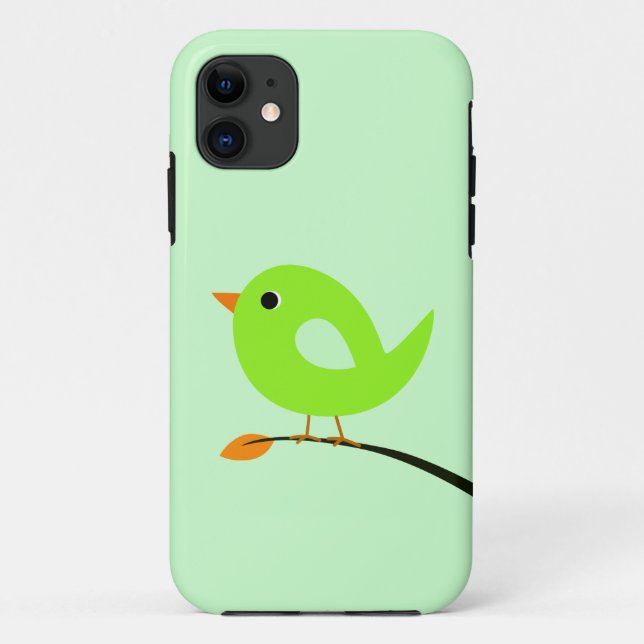 Coques Case-Mate iPhone Oiseau vert sur la branche (Dos)