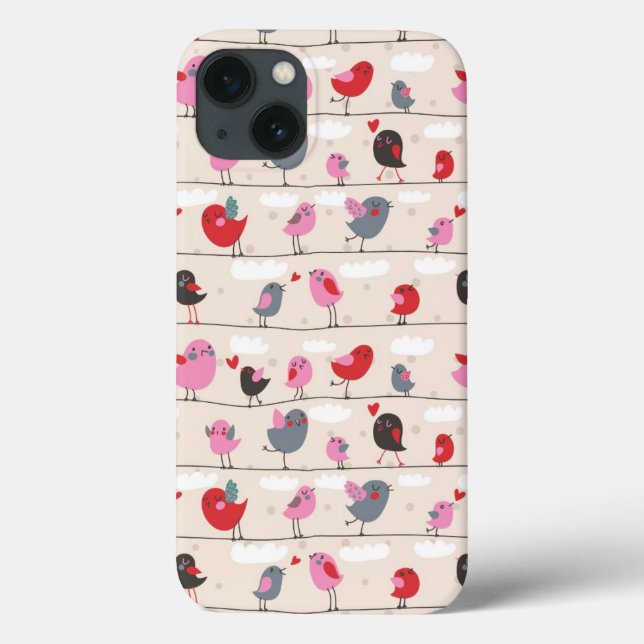 Coques Case-Mate iPhone Oiseaux dans l'amour (Verso)