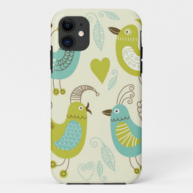 Coques Case-Mate iPhone oiseaux de bande dessinée de cate (Dos)