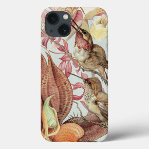 iPhone 13 Coque Oiseaux et fleurs