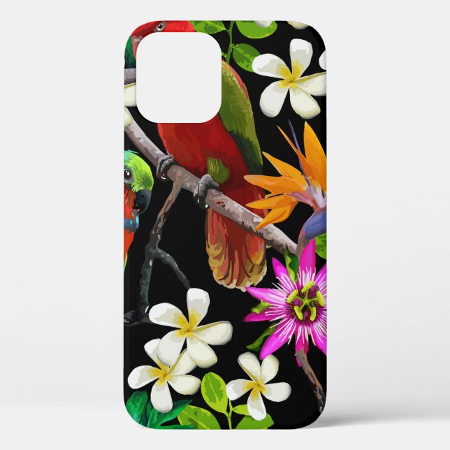 Coques Case-Mate iPhone oiseaux exotiques et belles fleurs (Verso)