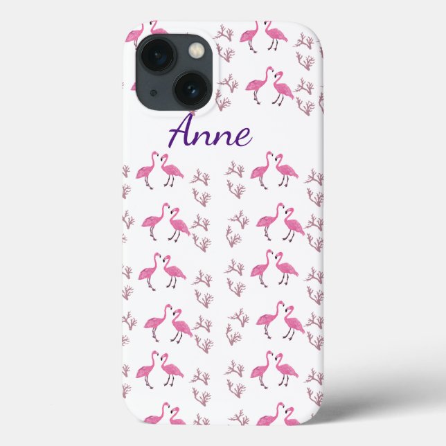 Coques Case-Mate iPhone Oiseaux Flamants roses (Verso)