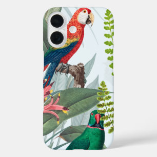 Coques iPhone 16 Oiseaux tropicaux Perroquets et feuillage