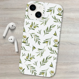 Coque Pour iPhone 14 Olives aquarelle vert sauge