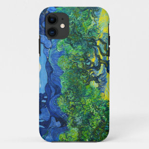 Coque iPhone 11 Oliviers avec l'Alpilles à l'arrière-plan