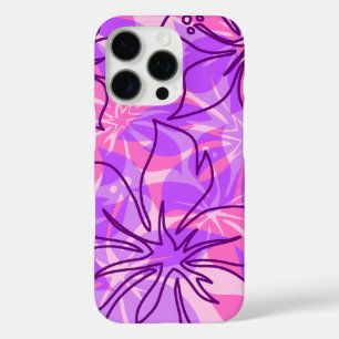Coques iPhone 16 Pro Olowalu Hibiscus Hawaïen Camo rose