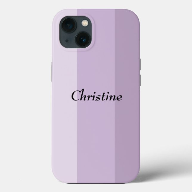 Coques Case-Mate iPhone Ombre à rayures violettes personnalisée (Verso)