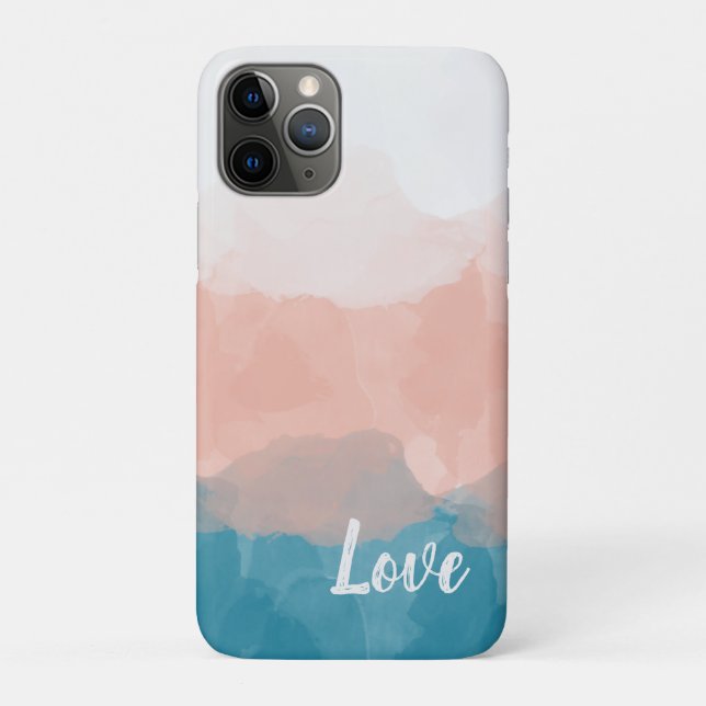 Coques Case-Mate iPhone Ombre rose et bleu amour dégradant (Dos)