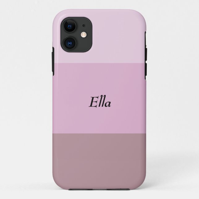 Coques Case-Mate iPhone Ombre rose violet rayé personnalisé (Dos)